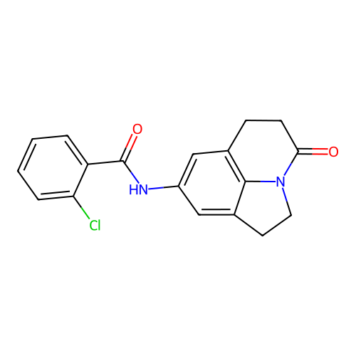 2-chloro-N-(4-oxo-2,4,5,6-tetrahydro-1H-pyrrolo[3,2,1-ij]quinolin-8-yl)benzamide structure
