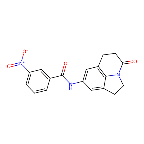 3-nitro-N-(4-oxo-2,4,5,6-tetrahydro-1H-pyrrolo[3,2,1-ij]quinolin-8-yl)benzamide structure