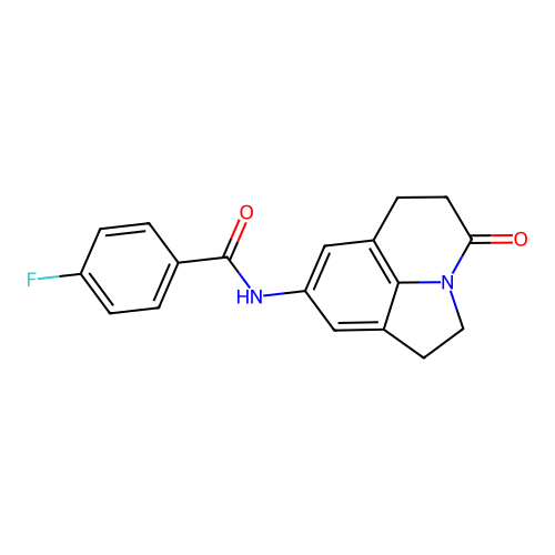 4-fluoro-N-(4-oxo-2,4,5,6-tetrahydro-1H-pyrrolo[3,2,1-ij]quinolin-8-yl)benzamide structure