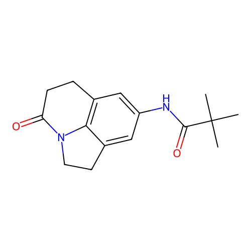 2,2-dimethyl-N-{11-oxo-1-azatricyclo[6.3.1.0^{4,12}]dodeca-4(12),5,7-trien-6-yl}propanamide structure