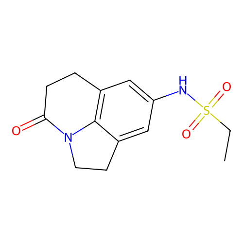 N-(4-oxo-2,4,5,6-tetrahydro-1H-pyrrolo[3,2,1-ij]quinolin-8-yl)ethanesulfonamide structure