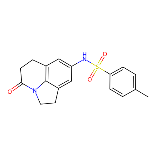4-methyl-N-(4-oxo-2,4,5,6-tetrahydro-1H-pyrrolo[3,2,1-ij]quinolin-8-yl)benzenesulfonamide structure