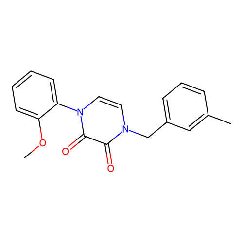 1-(2-Methoxyphenyl)-4-[(3-methylphenyl)methyl]pyrazine-2,3-dione structure