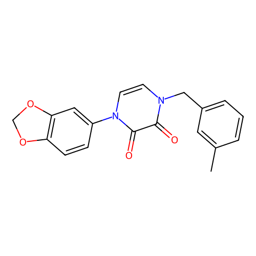1-(1,3-Benzodioxol-5-yl)-4-[(3-methylphenyl)methyl]pyrazine-2,3-dione structure