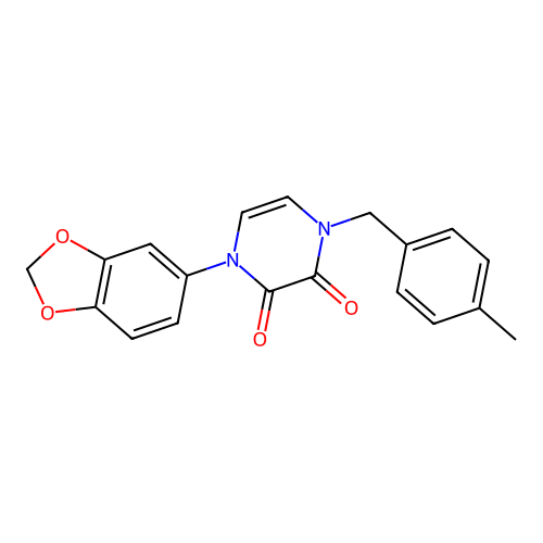 1-(1,3-Benzodioxol-5-yl)-4-[(4-methylphenyl)methyl]pyrazine-2,3-dione structure