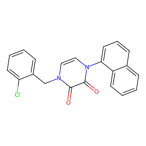 1-[(2-Chlorophenyl)methyl]-4-naphthalen-1-ylpyrazine-2,3-dione structure