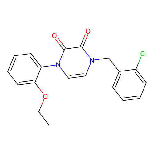 1-[(2-Chlorophenyl)methyl]-4-(2-ethoxyphenyl)pyrazine-2,3-dione structure