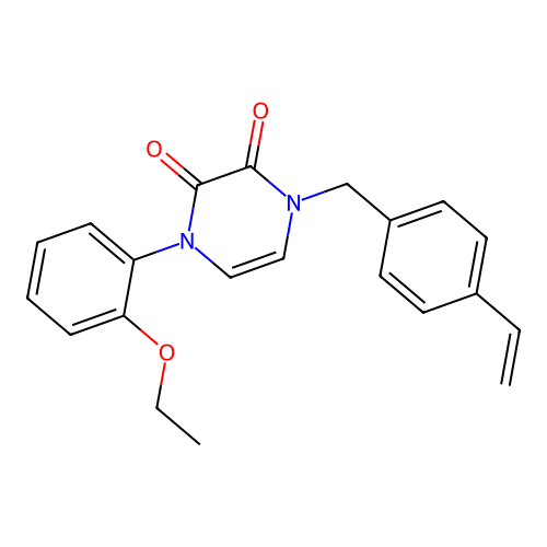 1-[(4-Ethenylphenyl)methyl]-4-(2-ethoxyphenyl)pyrazine-2,3-dione structure