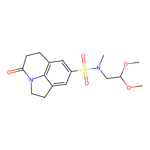 N-(2,2-dimethoxyethyl)-N-methyl-11-oxo-1-azatricyclo[6.3.1.0^{4,12}]dodeca-4(12),5,7-triene-6-sulfonamide structure