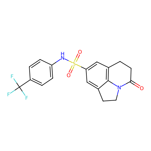 11-oxo-N-[4-(trifluoromethyl)phenyl]-1-azatricyclo[6.3.1.0^{4,12}]dodeca-4(12),5,7-triene-6-sulfonamide structure
