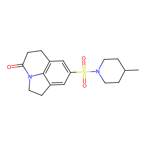 6-[(4-methylpiperidin-1-yl)sulfonyl]-1-azatricyclo[6.3.1.0^{4,12}]dodeca-4(12),5,7-trien-11-one structure