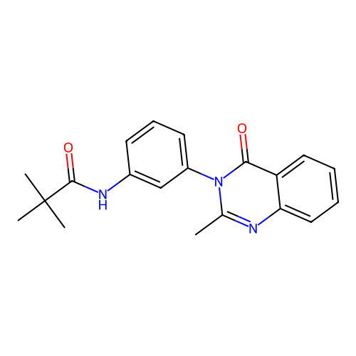 N-(3-(2-methyl-4-oxoquinazolin-3(4H)-yl)phenyl)pivalamide structure
