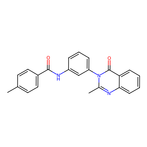 4-methyl-N-[3-(2-methyl-4-oxoquinazolin-3-yl)phenyl]benzamide structure