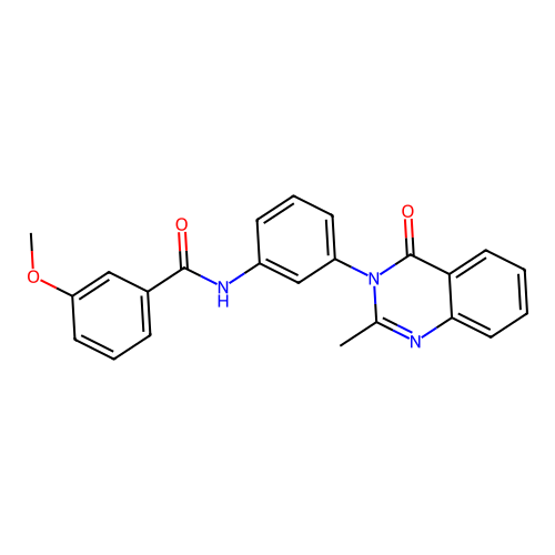 3-methoxy-N-[3-(2-methyl-4-oxoquinazolin-3-yl)phenyl]benzamide structure