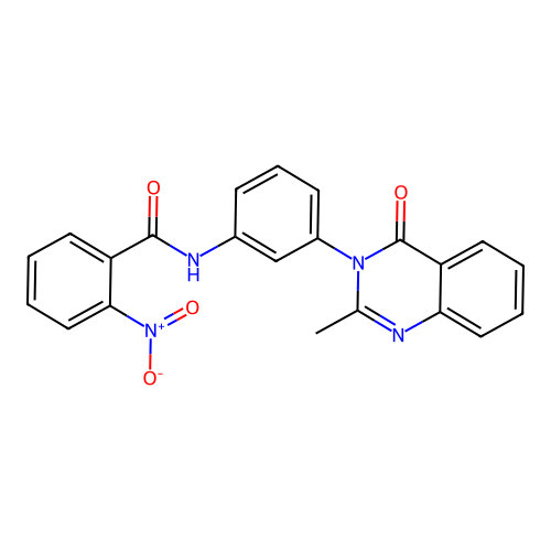 N-[3-(2-methyl-4-oxoquinazolin-3-yl)phenyl]-2-nitrobenzamide structure