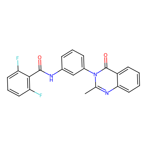 2,6-difluoro-N-[3-(2-methyl-4-oxoquinazolin-3-yl)phenyl]benzamide structure