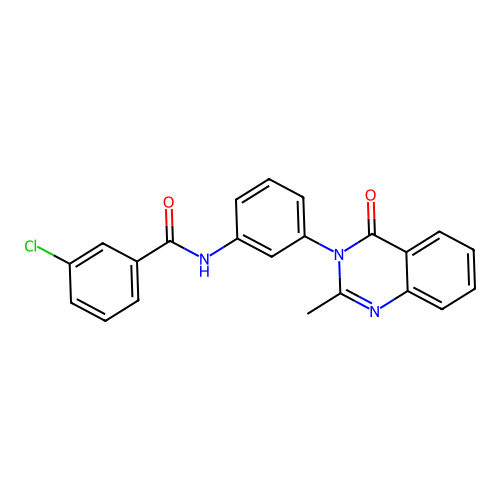 3-chloro-N-[3-(2-methyl-4-oxoquinazolin-3-yl)phenyl]benzamide structure