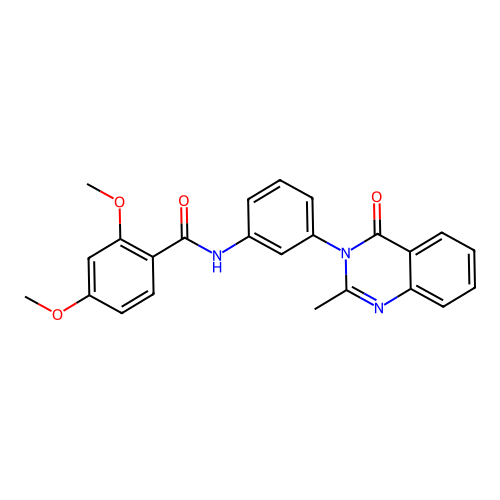 2,4-dimethoxy-N-[3-(2-methyl-4-oxoquinazolin-3-yl)phenyl]benzamide structure