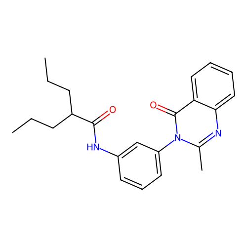 N-[3-(2-methyl-4-oxoquinazolin-3-yl)phenyl]-2-propylpentanamide structure