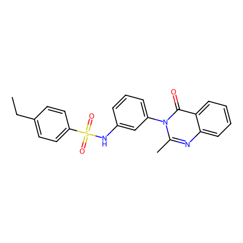4-ethyl-N-[3-(2-methyl-4-oxoquinazolin-3-yl)phenyl]benzenesulfonamide structure