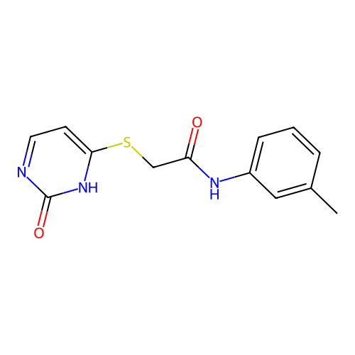 N-(3-methylphenyl)-2-[(2-oxo-1H-pyrimidin-6-yl)sulfanyl]acetamide structure