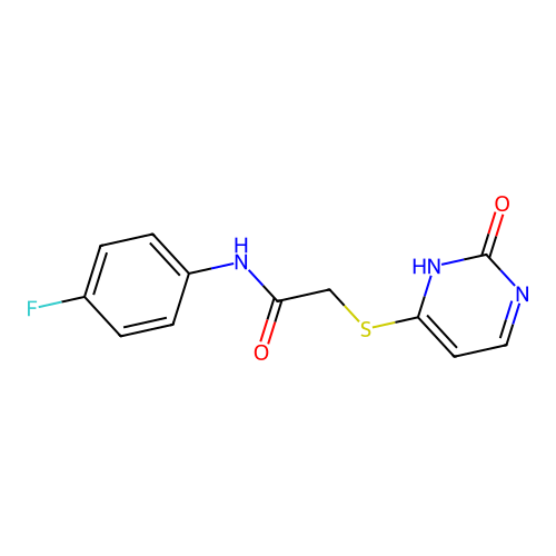N-(4-fluorophenyl)-2-[(2-oxo-1H-pyrimidin-6-yl)sulfanyl]acetamide structure