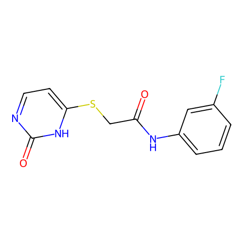 N-(3-fluorophenyl)-2-[(2-oxo-1H-pyrimidin-6-yl)sulfanyl]acetamide structure