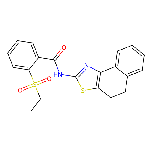 N-(4,5-dihydrobenzo[e][1,3]benzothiazol-2-yl)-2-ethylsulfonylbenzamide structure