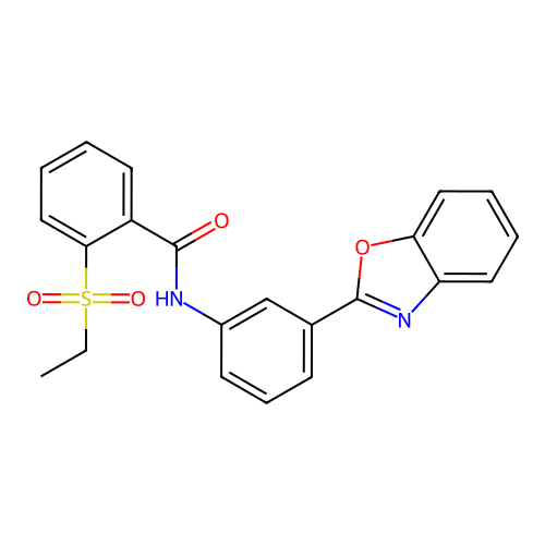 N-(3-(benzo[d]oxazol-2-yl)phenyl)-2-(ethylsulfonyl)benzamide structure