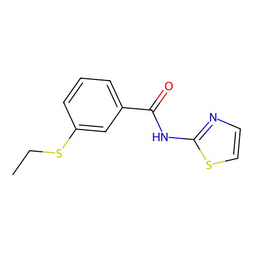 3-(ethylthio)-N-(thiazol-2-yl)benzamide structure