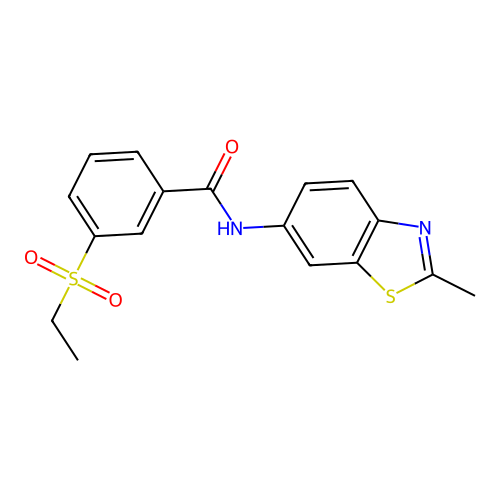 3-(ethylsulfonyl)-N-(2-methylbenzo[d]thiazol-6-yl)benzamide structure