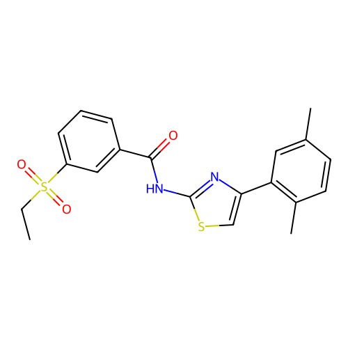 N-(4-(2,5-dimethylphenyl)thiazol-2-yl)-3-(ethylsulfonyl)benzamide structure