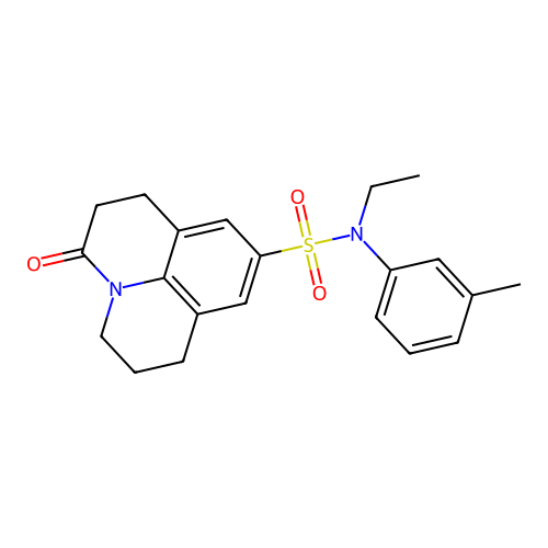 N-ethyl-N-(3-methylphenyl)-2-oxo-1-azatricyclo[7.3.1.0^{5,13}]trideca-5,7,9(13)-triene-7-sulfonamide structure