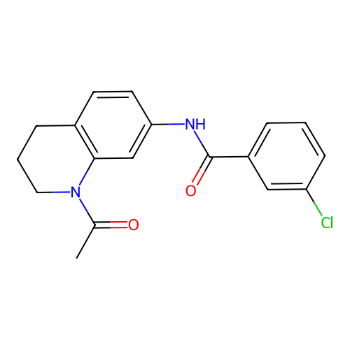 N-(1-acetyl-1,2,3,4-tetrahydroquinolin-7-yl)-3-chlorobenzamide structure