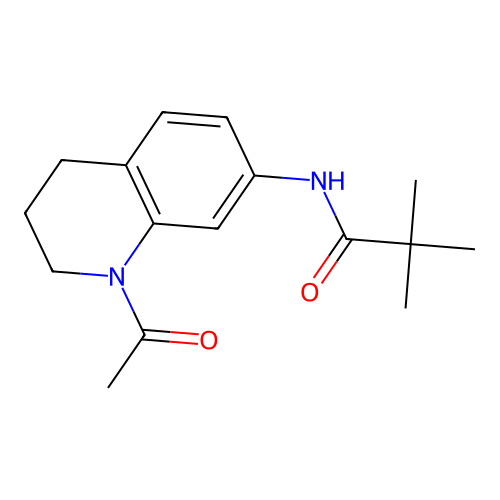 N-(1-acetyl-1,2,3,4-tetrahydroquinolin-7-yl)pivalamide structure