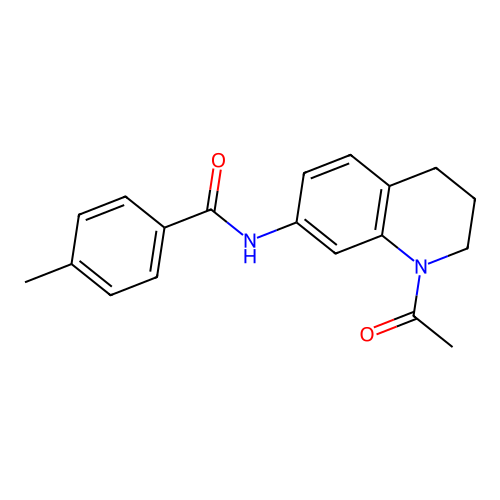 N-(1-acetyl-1,2,3,4-tetrahydroquinolin-7-yl)-4-methylbenzamide structure