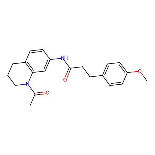 N-(1-acetyl-3,4-dihydro-2H-quinolin-7-yl)-3-(4-methoxyphenyl)propanamide structure
