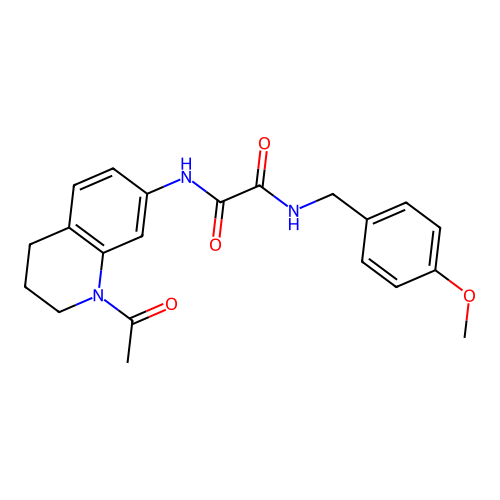 N'-(1-acetyl-3,4-dihydro-2H-quinolin-7-yl)-N-[(4-methoxyphenyl)methyl]oxamide structure