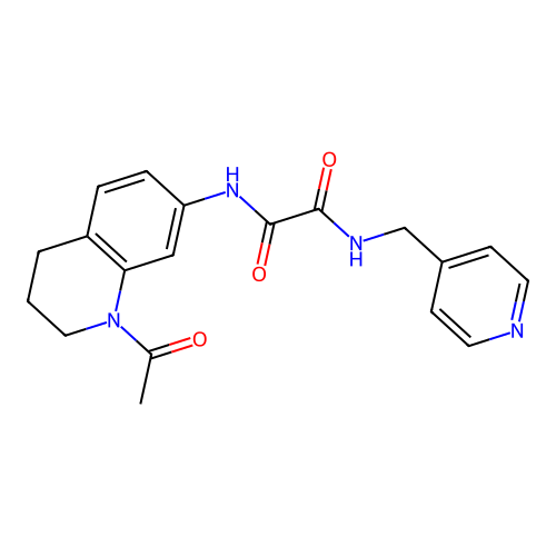 N'-(1-acetyl-3,4-dihydro-2H-quinolin-7-yl)-N-(pyridin-4-ylmethyl)oxamide structure