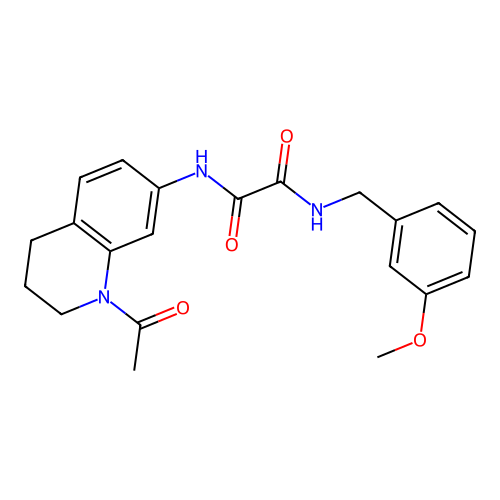 N'-(1-acetyl-3,4-dihydro-2H-quinolin-7-yl)-N-[(3-methoxyphenyl)methyl]oxamide structure