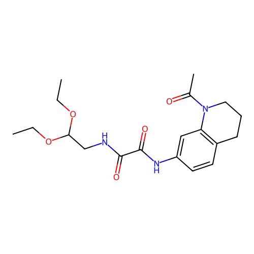 N'-(1-acetyl-3,4-dihydro-2H-quinolin-7-yl)-N-(2,2-diethoxyethyl)oxamide structure