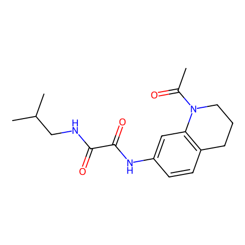 N1-(1-acetyl-1,2,3,4-tetrahydroquinolin-7-yl)-N2-isobutyloxalamide structure