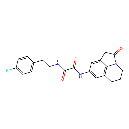 N1-(4-fluorophenethyl)-N2-(2-oxo-2,4,5,6-tetrahydro-1H-pyrrolo[3,2,1-ij]quinolin-8-yl)oxalamide structure