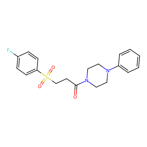 3-(4-Fluorophenyl)sulfonyl-1-(4-phenylpiperazin-1-yl)propan-1-one structure