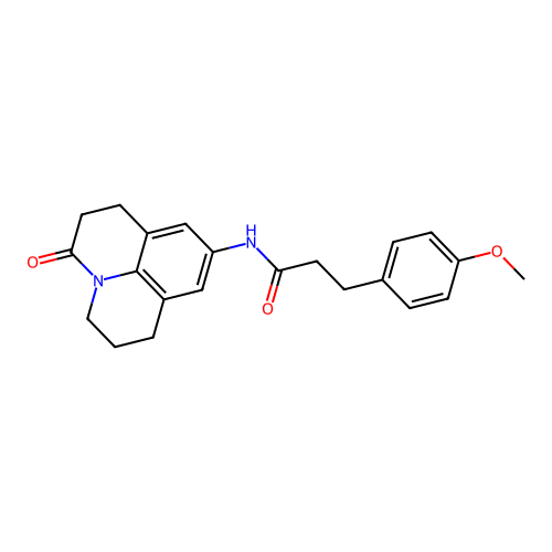 3-(4-methoxyphenyl)-N-{2-oxo-1-azatricyclo[7.3.1.0^{5,13}]trideca-5,7,9(13)-trien-7-yl}propanamide structure