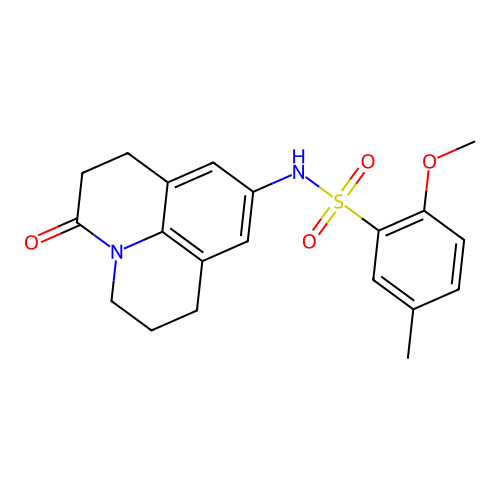 2-methoxy-5-methyl-N-{2-oxo-1-azatricyclo[7.3.1.0^{5,13}]trideca-5,7,9(13)-trien-7-yl}benzene-1-sulfonamide structure