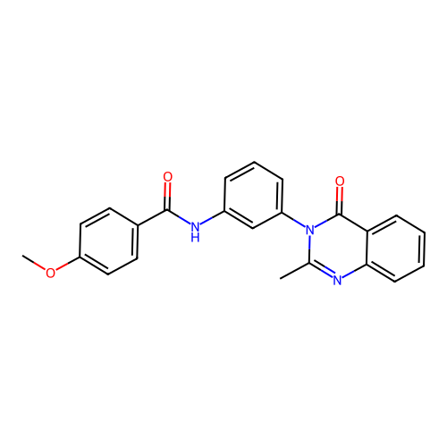 4-methoxy-N-[3-(2-methyl-4-oxoquinazolin-3-yl)phenyl]benzamide structure