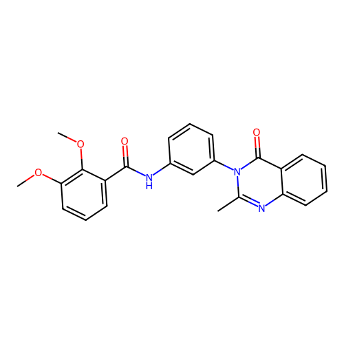2,3-dimethoxy-N-[3-(2-methyl-4-oxoquinazolin-3-yl)phenyl]benzamide structure
