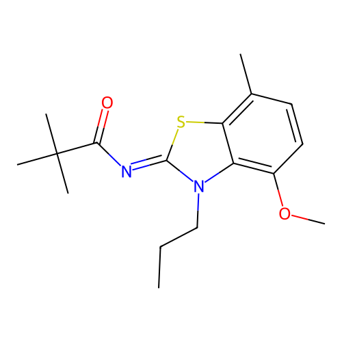 (Z)-N-(4-methoxy-7-methyl-3-propylbenzo[d]thiazol-2(3H)-ylidene)pivalamide structure