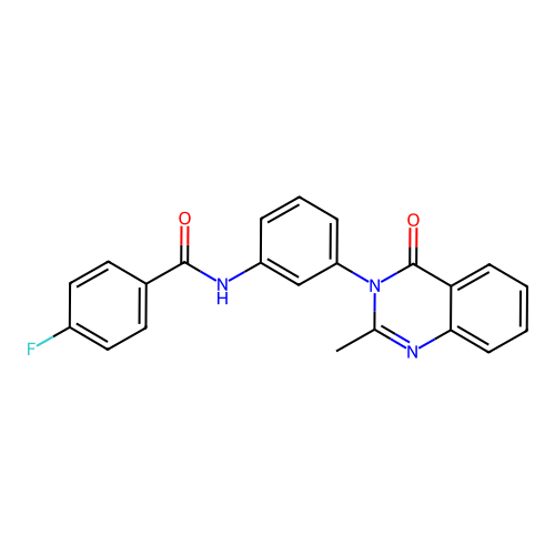 4-fluoro-N-[3-(2-methyl-4-oxoquinazolin-3-yl)phenyl]benzamide structure